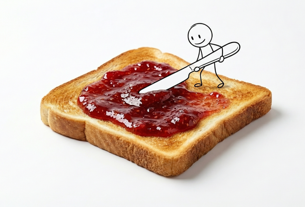 doodle tostada mermelada